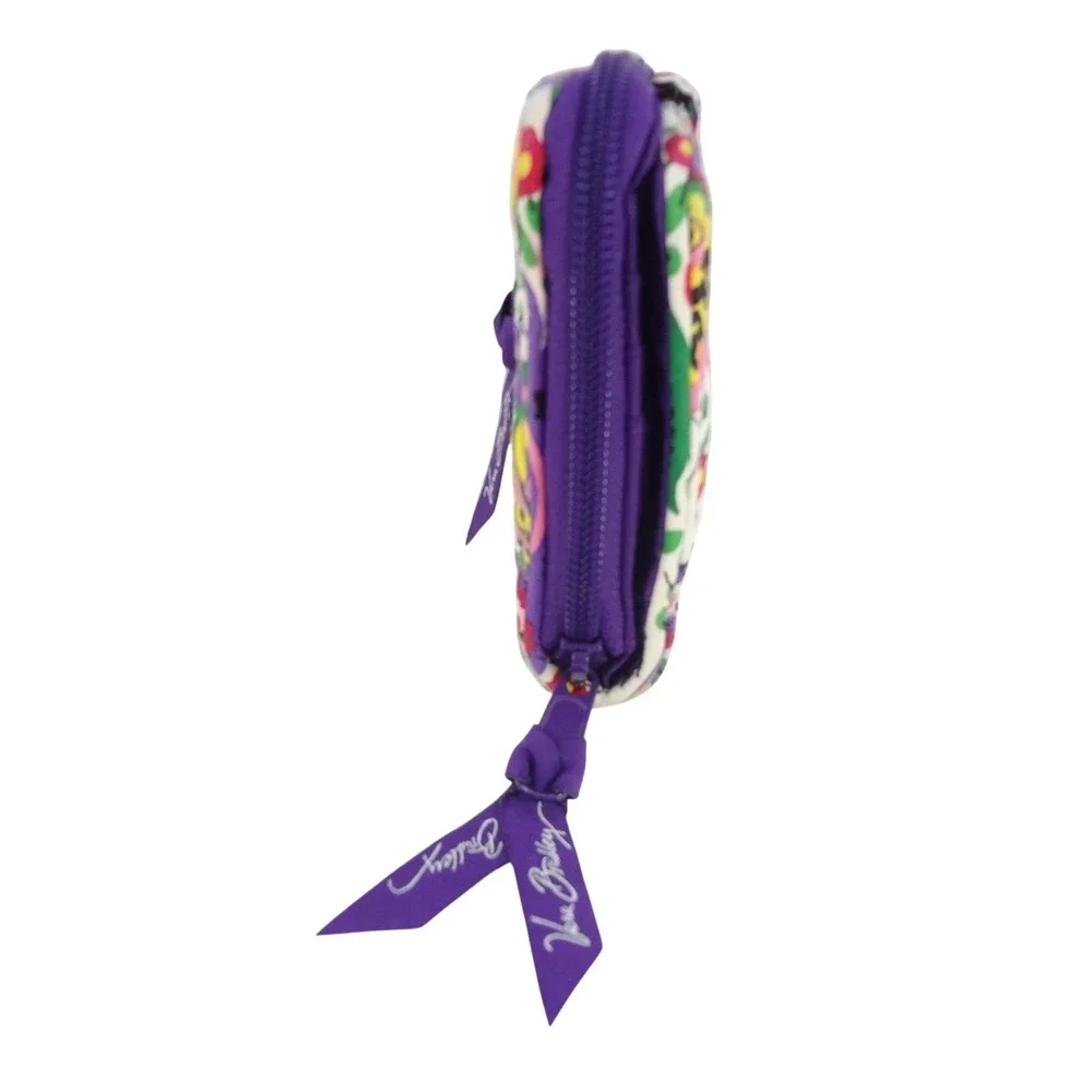 Vera Bradley Quilted Viva la Vera Turnlock‎ Wallet Purple Floral Paisley